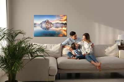 Ljuddämpande tavla - Sunrise over the norwegian