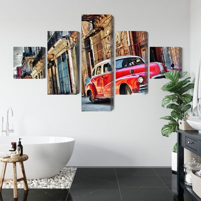 Ljuddämpande tavla - Old american car and havana