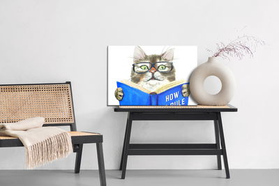 Ljuddämpande tavla - A read cat