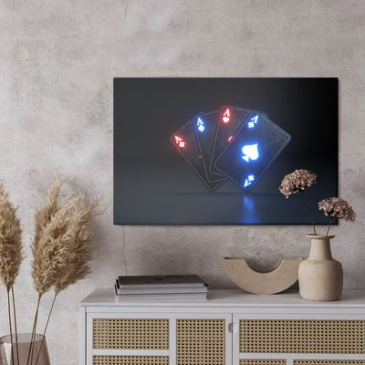 Ljuddämpande tavla - Neon aces