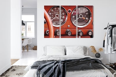 Ljuddämpande tavla - Counters in a retro car