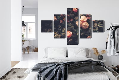 Ljuddämpande tavla - Pastel roses in vintage style