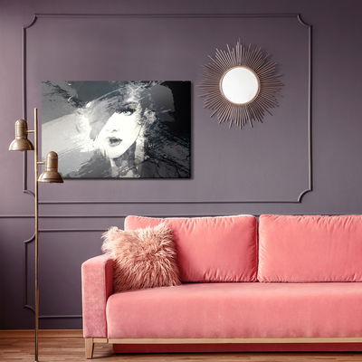 Ljuddämpande tavla - Woman's face in an abstract