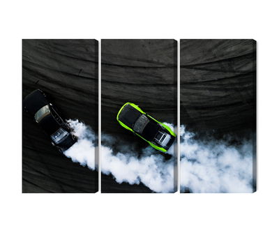 Ljuddämpande tavla - Drifting 3d cars