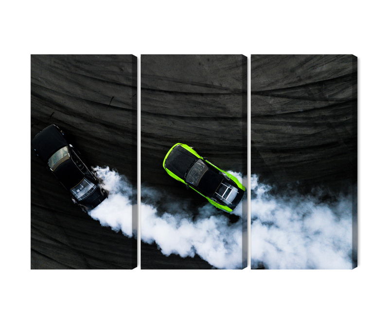 Ljuddämpande tavla - Drifting 3d cars