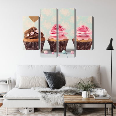 Ljuddämpande tavla - Cupcakes with cream