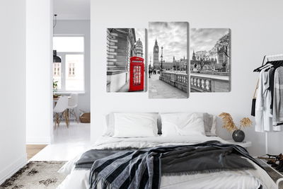 Ljuddämpande tavla - Red London telephone booth 3d
