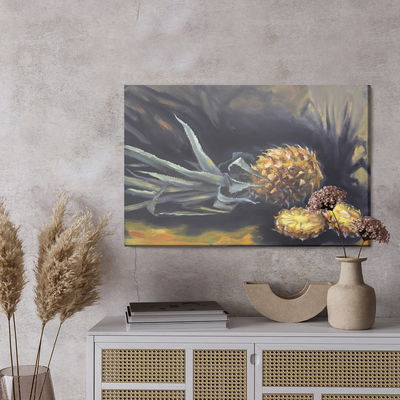 Ljuddämpande tavla - Painted pineapple