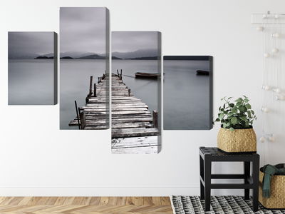 Ljuddämpande tavla - Misty lake