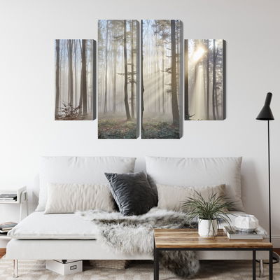 Ljuddämpande tavla - Sunrise in the woods