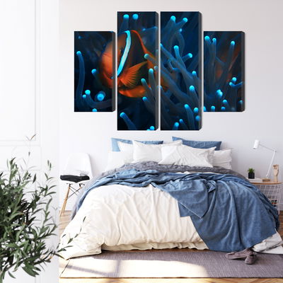 Ljuddämpande tavla - Clownfish in a 3d anemone