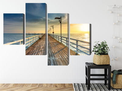 Ljuddämpande tavla - Wooden pier on the baltic sea