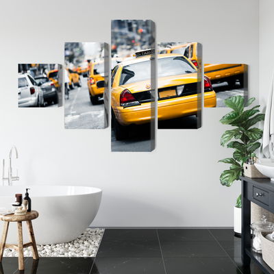 Ljuddämpande tavla - Taxis on the streets of new
