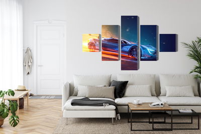 Ljuddämpande tavla - 3d futuristic sports car