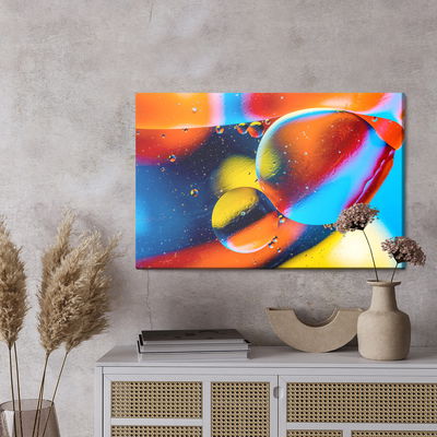 Ljuddämpande tavla - Colorful abstract drops