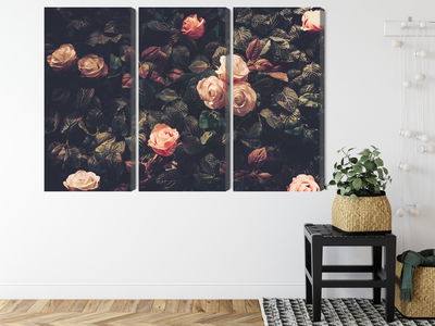 Ljuddämpande tavla - Pastel roses in vintage style