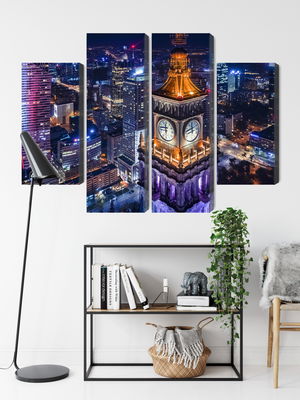 Ljuddämpande tavla - Warsaw panorama at night