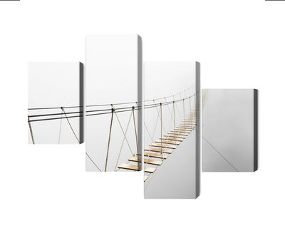 Ljuddämpande tavla - Hanging bridge in the fog