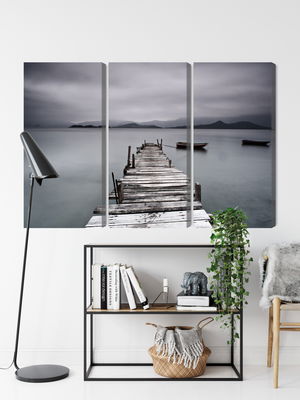 Ljuddämpande tavla - Misty lake