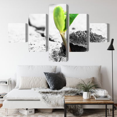 Ljuddämpande tavla - 3d plant sprouting