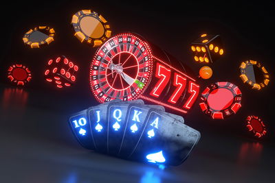 Ljuddämpande tavla - Casino neon concept