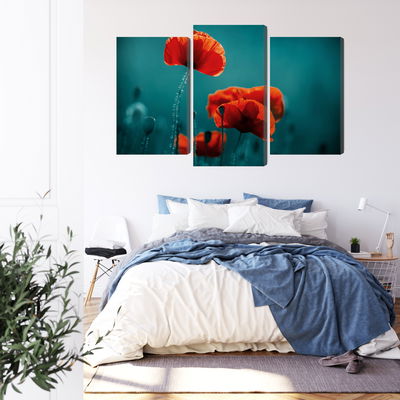 Ljuddämpande tavla - Macro poppies
