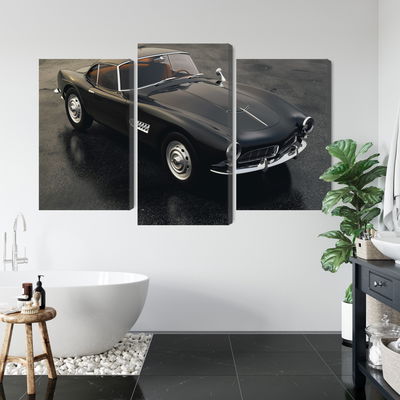 Ljuddämpande tavla - Vintage black sports car