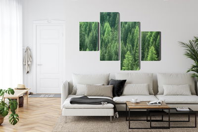 Ljuddämpande tavla - 3d green forest view