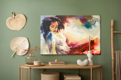 Ljuddämpande tavla - Oil painting of a beautiful