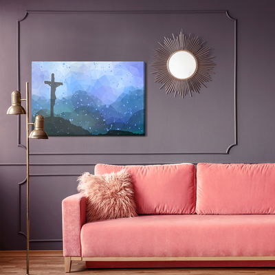 Ljuddämpande tavla - Easter scene with a cross