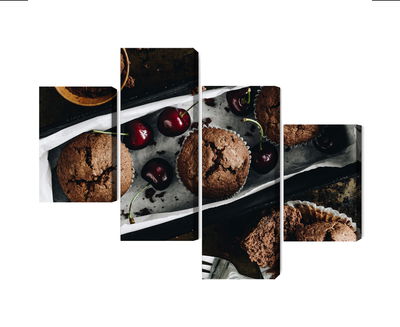 Ljuddämpande tavla - Muffins with cherries