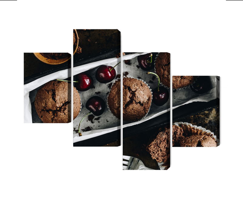 Ljuddämpande tavla - Muffins with cherries