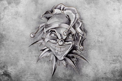 Ljuddämpande tavla - Sketched joker