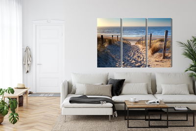 Ljuddämpande tavla - North sea beach 3d