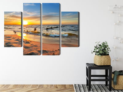 Ljuddämpande tavla - Baltic sea at sunset