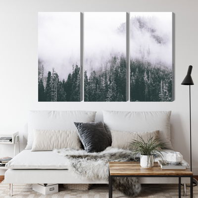 Ljuddämpande tavla - A forest shrouded in fog