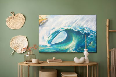 Ljuddämpande tavla - Sea with giant wave