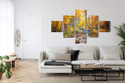 Ljuddämpande tavla - 3d autumn forest landscape