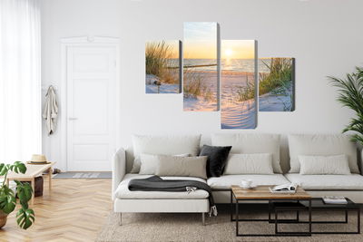 Ljuddämpande tavla - Sunset on the baltic sea 3d