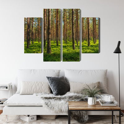 Ljuddämpande tavla - 3d pine forest