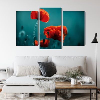 Ljuddämpande tavla - Macro poppies