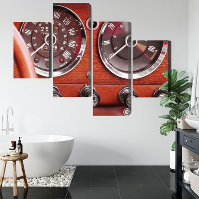 Ljuddämpande tavla - Counters in a retro car