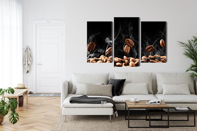 Ljuddämpande tavla - Hot coffee beans