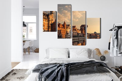 Ljuddämpande tavla - The port of gdansk at sunset