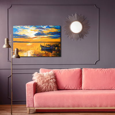 Ljuddämpande tavla - Colorful sunset over