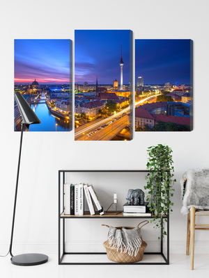Ljuddämpande tavla - Berlin panorama at sunset