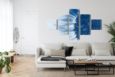 Ljuddämpande tavla - Blue sunflower on a macro