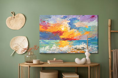 Ljuddämpande tavla - Sea in an abstract style