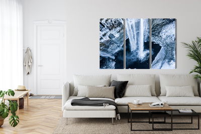 Ljuddämpande tavla - Winter waterfall