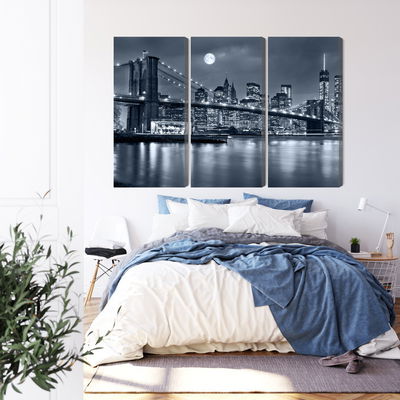 Ljuddämpande tavla - Night panorama of New York